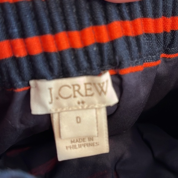 🇪🇸🥑J Crew Factory Printed linen-cotton Sidewalk mini skirt blue orange 0 - Picture 6 of 10